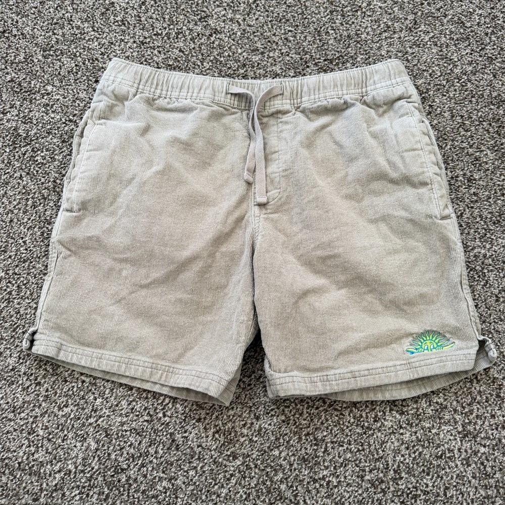 Katin Cord Local Shorts Men's Small Khaki Tan Corduroy Drawstring Casual Stretch